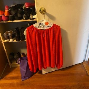 Red Vince Camuto long sleeve shirt.